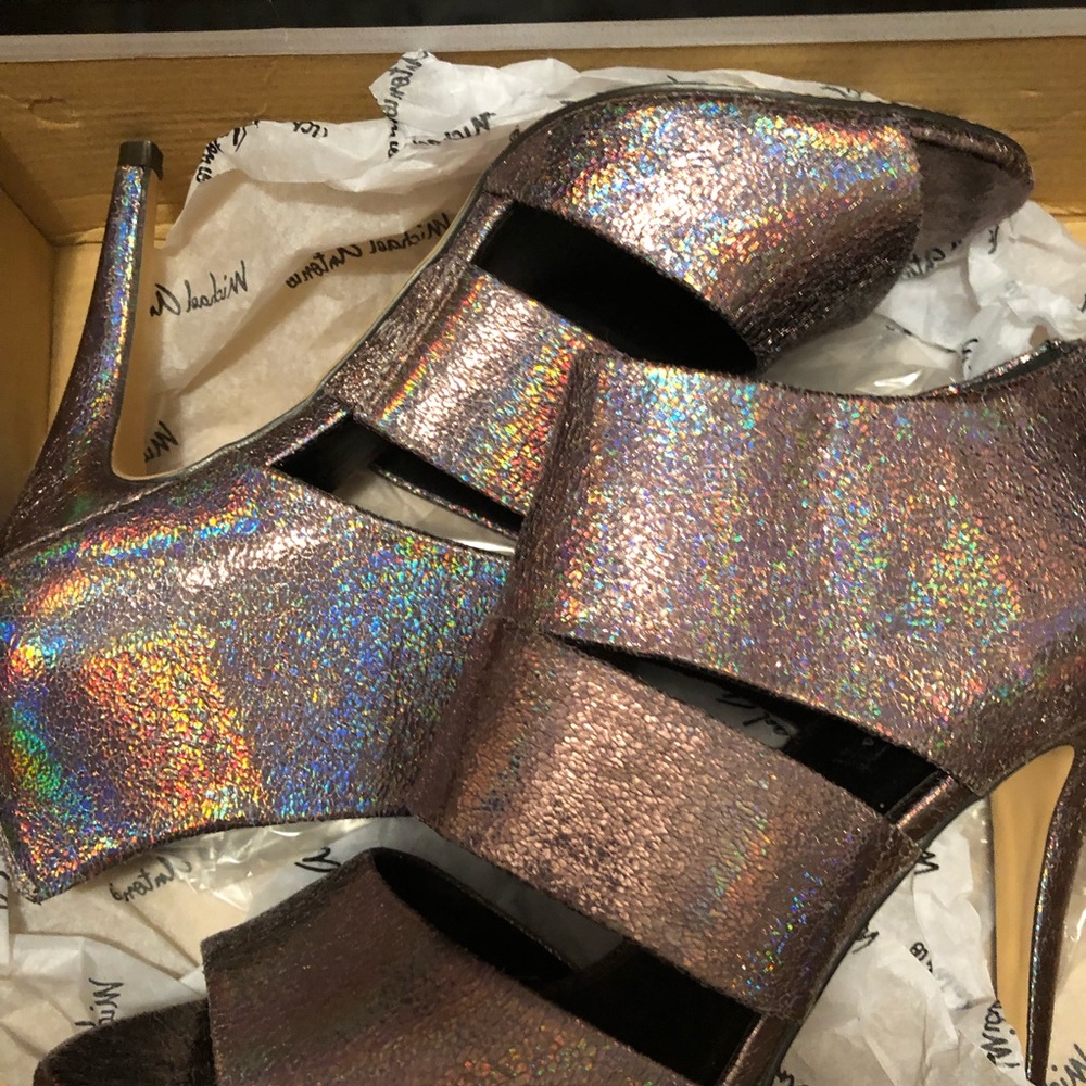 Metallic heels